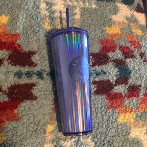 Iridescent purple Starbucks tumbler